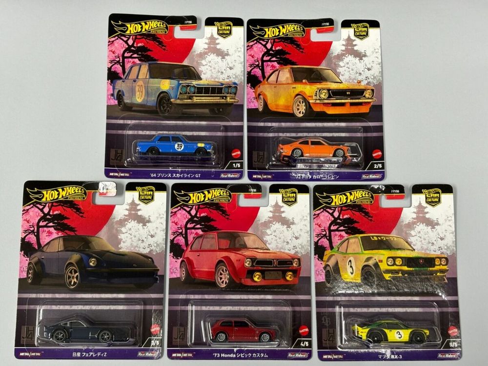 Japan historics 4 hot wheels jdm nissan honda