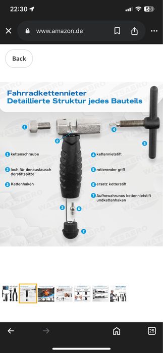 Set de reparații pentru lanțuri de biciclete MTB Cursiera