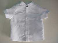 бяла риза с къс ръкав