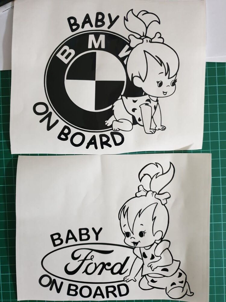 Stiker auto baby on board ,bebe la bord