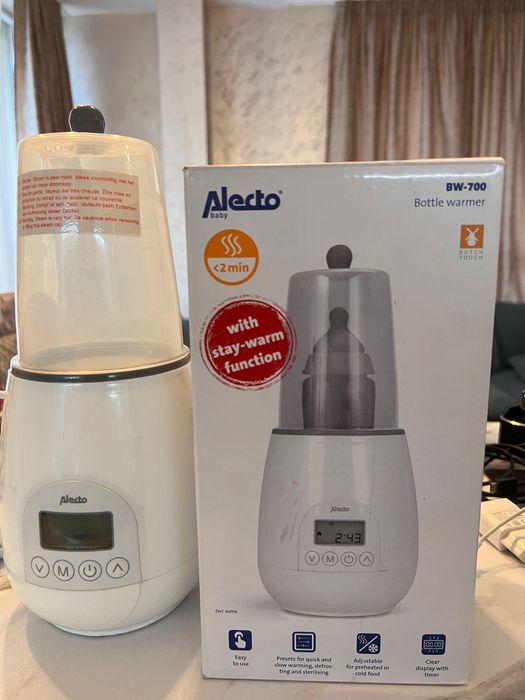 Подгревател-стерилизатор за бебешка храна Alecto в гаранция