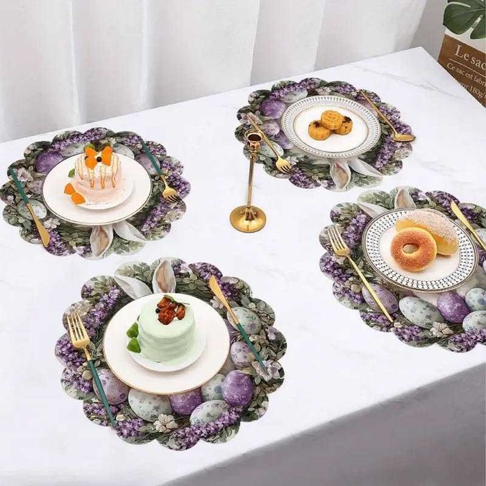 4 бр. подложки за Ейстер Бъни и яйца, диаметър 35,05 cm и 38,1 cm.