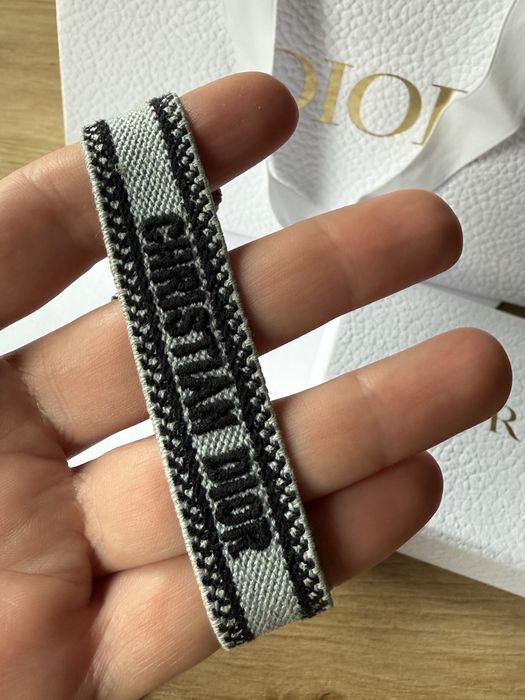 Set bratari Dior bumbac light blue si apricot, cutia si punga incluse