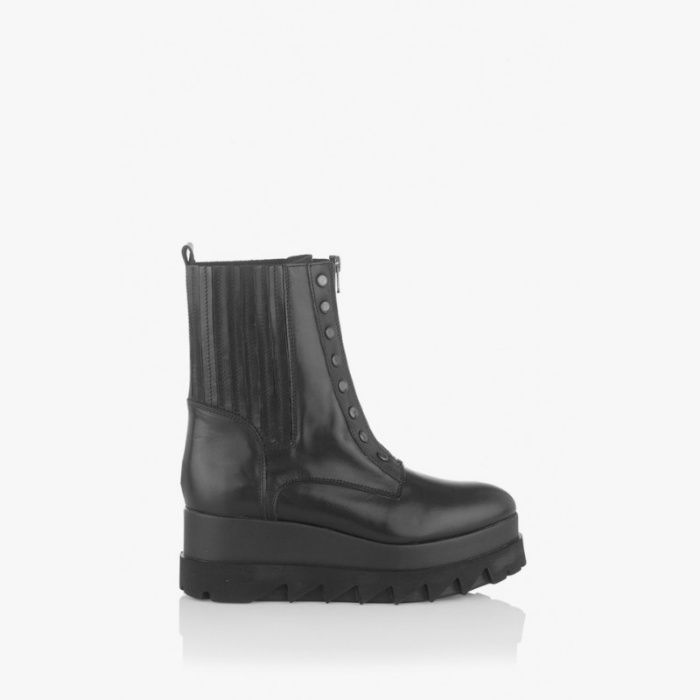 Botine / cizme din piele cu platforma 39