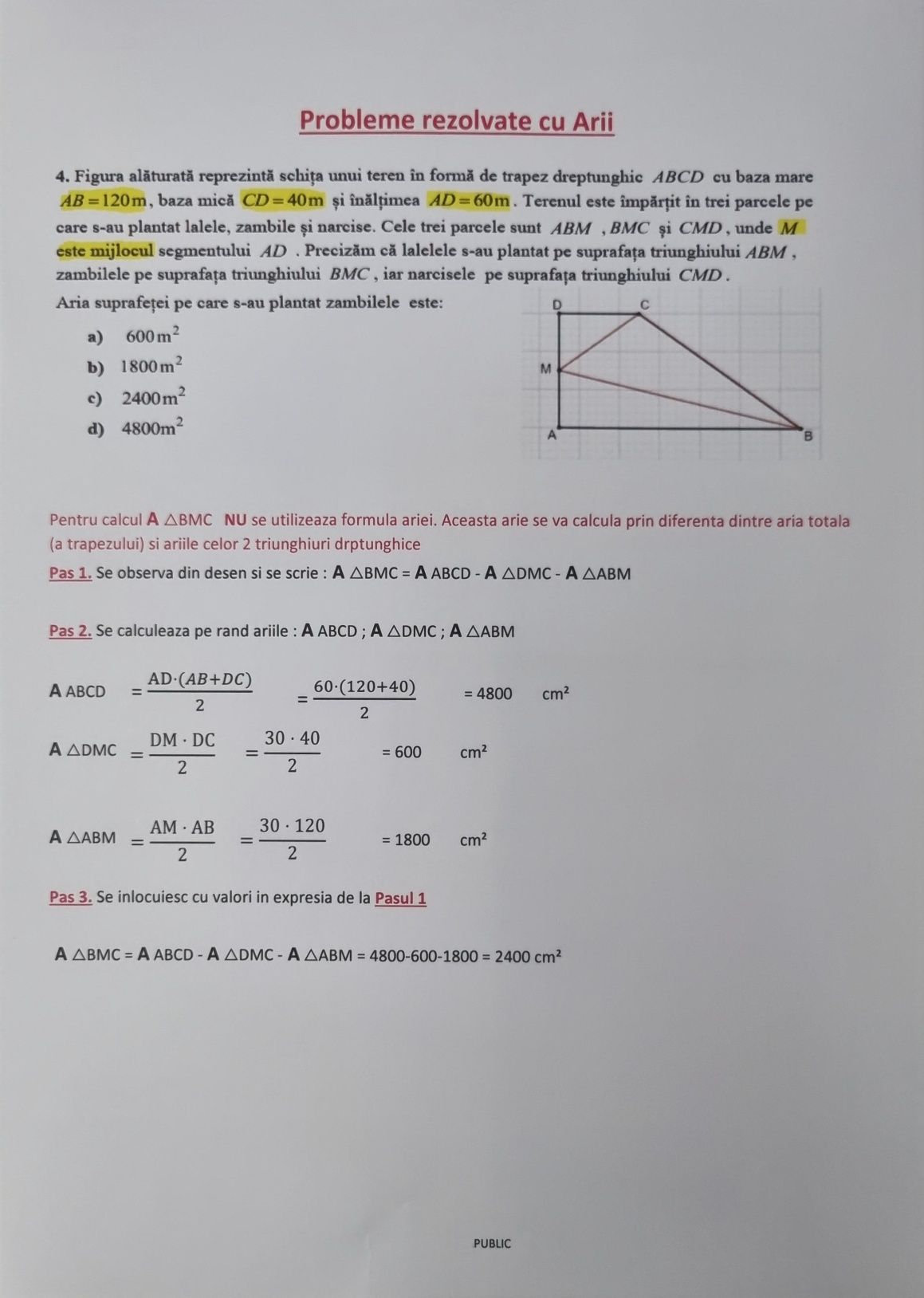 Capacitate - Fise invatare matematica (Gimnaziu)- Materiale didactice