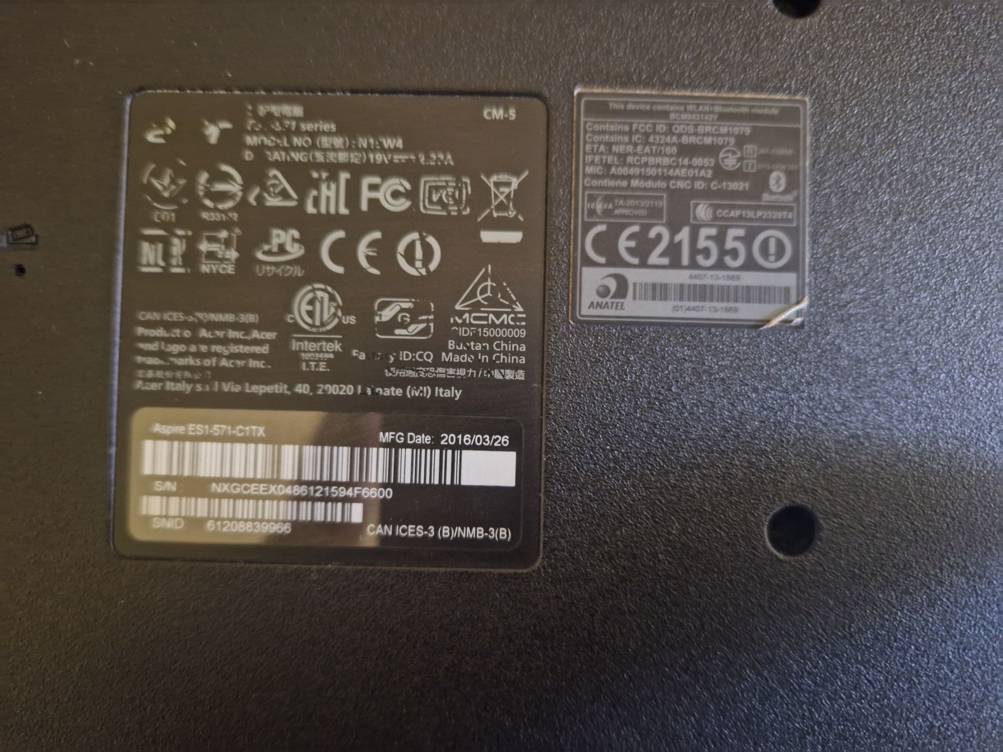 Acer Aspire ES1-571-C1TX