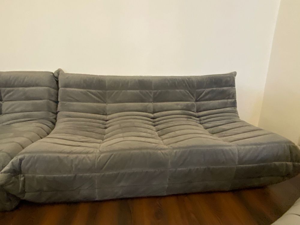 Canapea modulară Divani & Sofa colțar, 3 fotolii, taburet