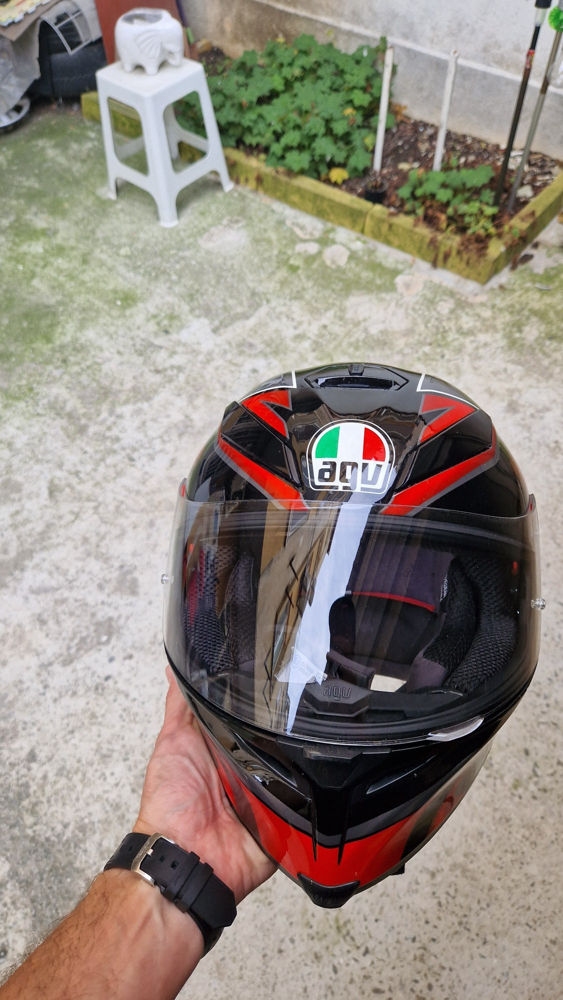 Каска AGV K5S Hurricane red L 58-59