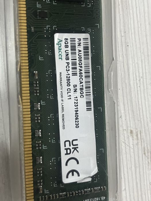 Оперативная память ddr 3 8 гигов новая не использованая