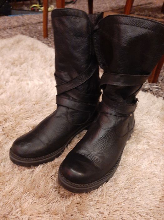 Cizme noi,  piele integral plus cadou