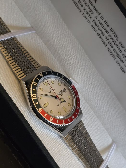 Timex Q Reissue Quartz, 38mm, Stainless Steel