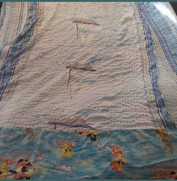 Set lenjerie pat dublu utilizat fără fețe pernă