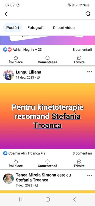 Masaj Kinetoterapie Recuperare  medicala Caracal Slatina Craiova