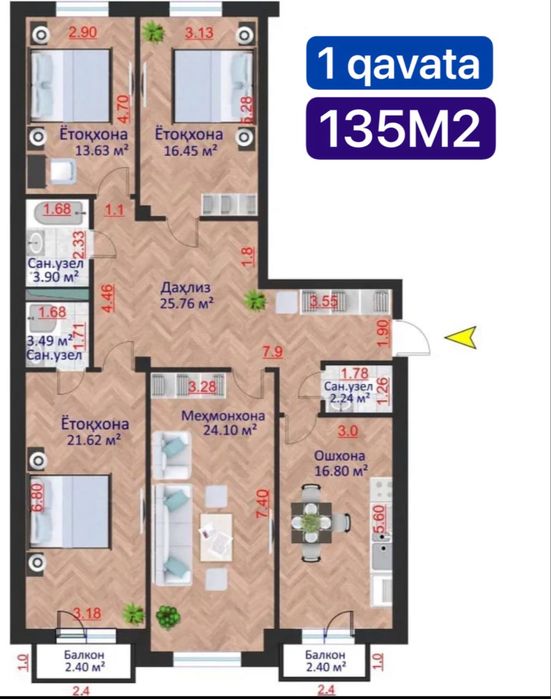 Supper Arzonga ‼️ 7xona 266M2 Dubleks Kokcha oqtepada