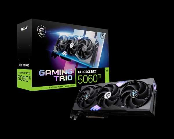 Видеокарта MSI GeForce RTX 5060 Ti-8gb GAMING TRIO OC