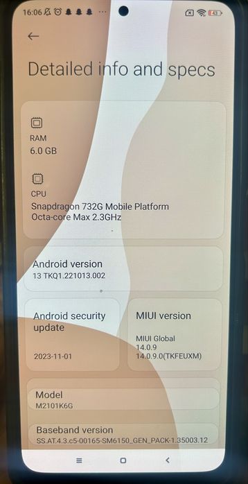 Xiaomi Redmi Note 10 PRO 128 GB telefon fata foarte ok, spatele spart