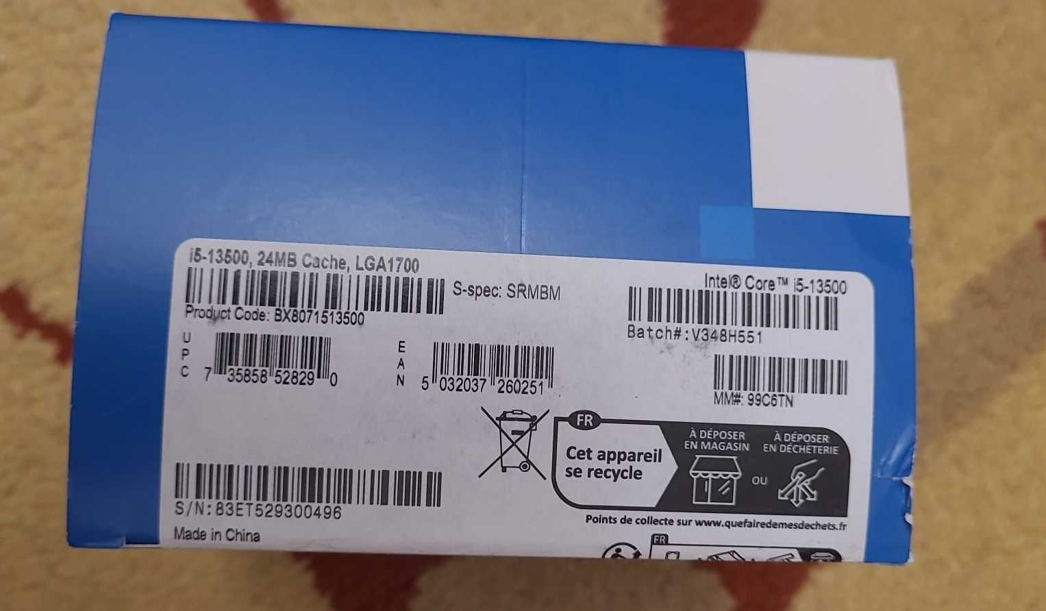 Procesor Intel  i5-13500, pana la 4.8 GHz , soket 1700 , nou
