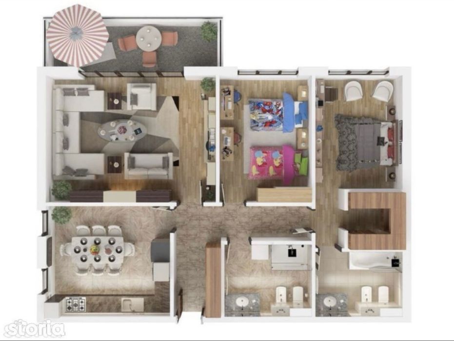 Direct de la proprietar, ap. 3 cam., et. 1/5, Isaran, 110mp