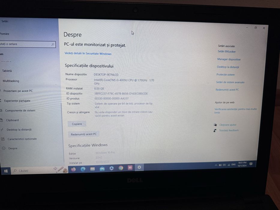 Laptop Dell, in stare foarte buna
