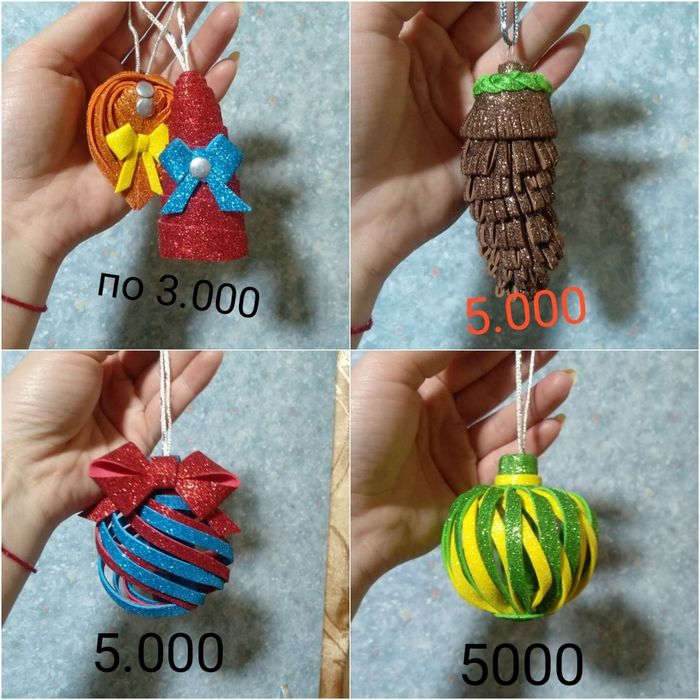 Игрушки на ёлку ручной работы