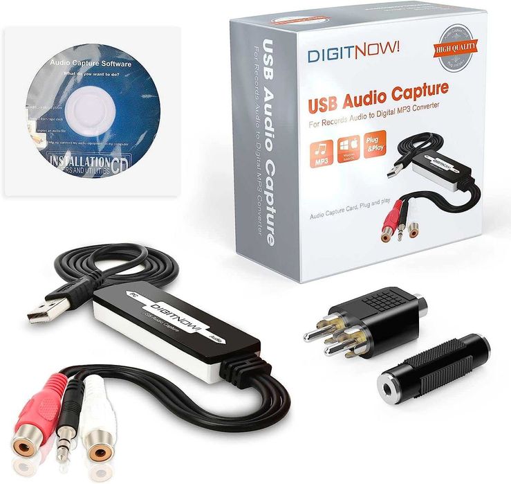 Нови DigitNow USB Audio Capture-Records Audio to Digital MP3 Converter