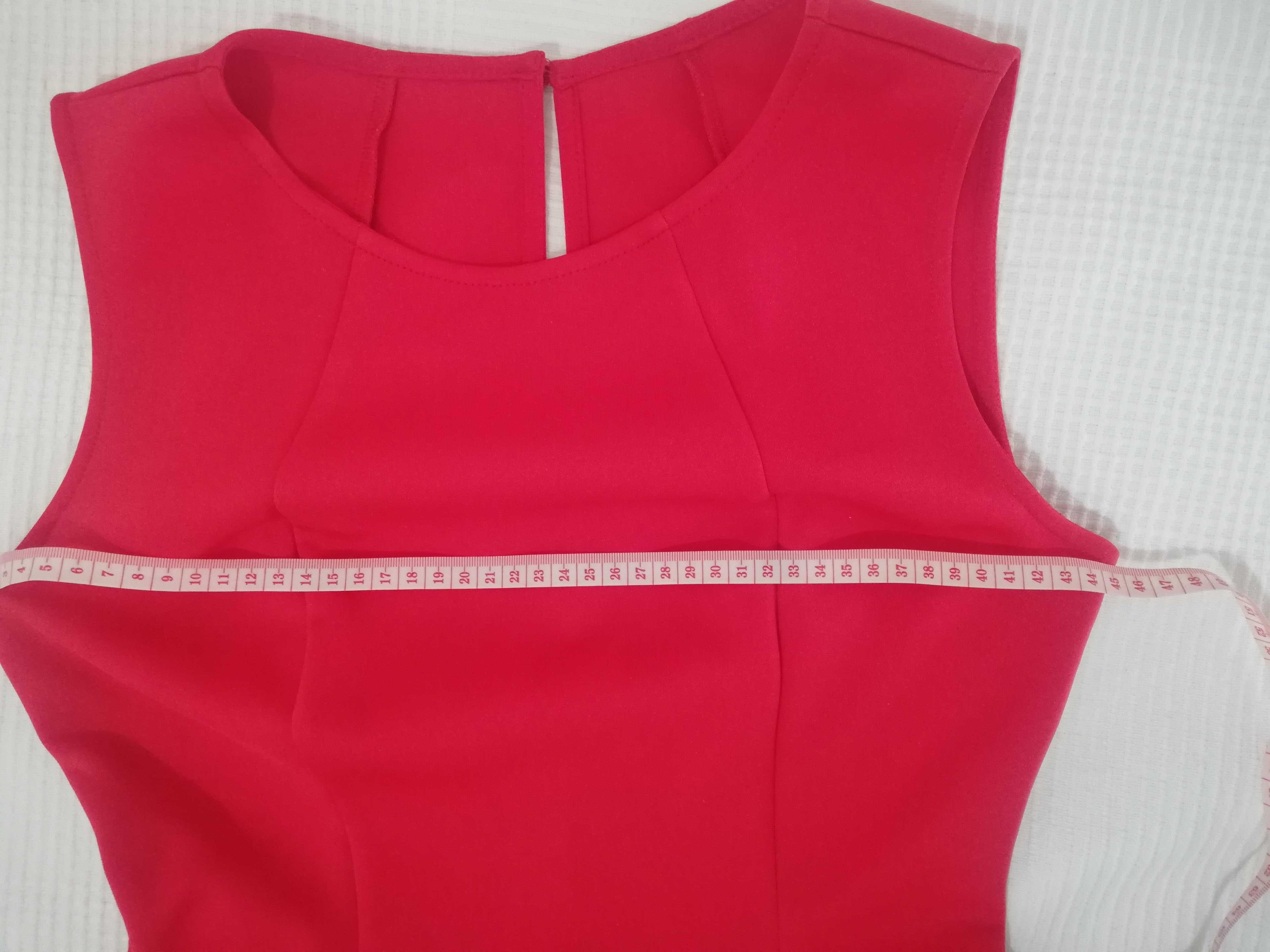 Rochie roșie, nouă, mărimea M, stil skater/cloche