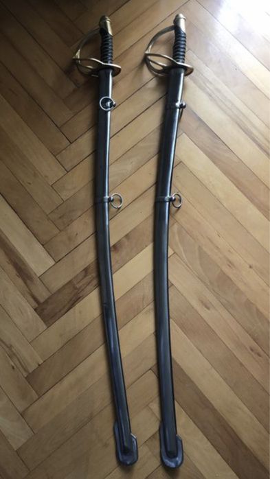 Sabie,pereche de sabii franceze de cavalerie,cu teaca