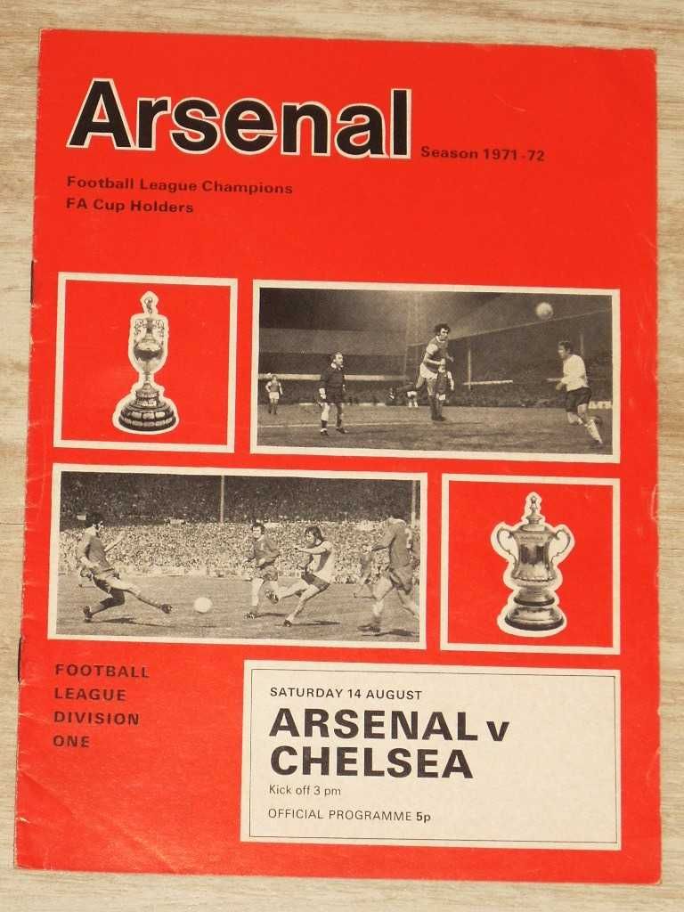 Арсенал Лондон оригинални футболни програми от 1971, 1972, 1974, 1978