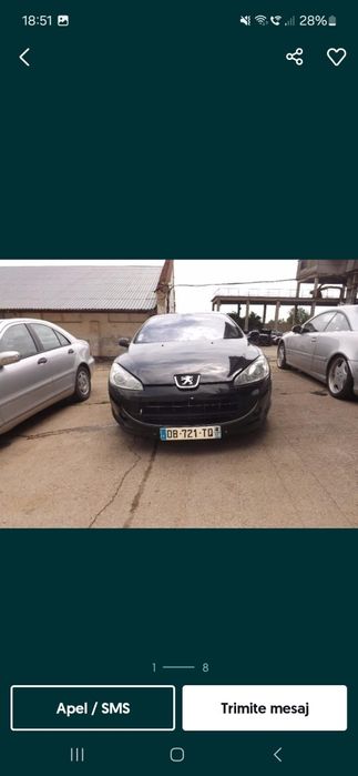 Far faruri xenon peugeot 407 coupe