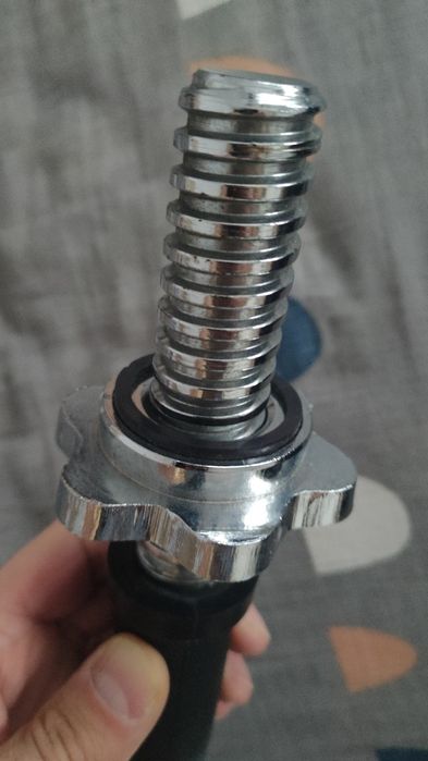 Bară ganteră priză cauciucată