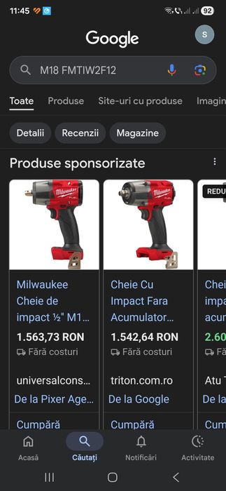 Pistol impact roți Milwaukee M18 FMTIW2F12