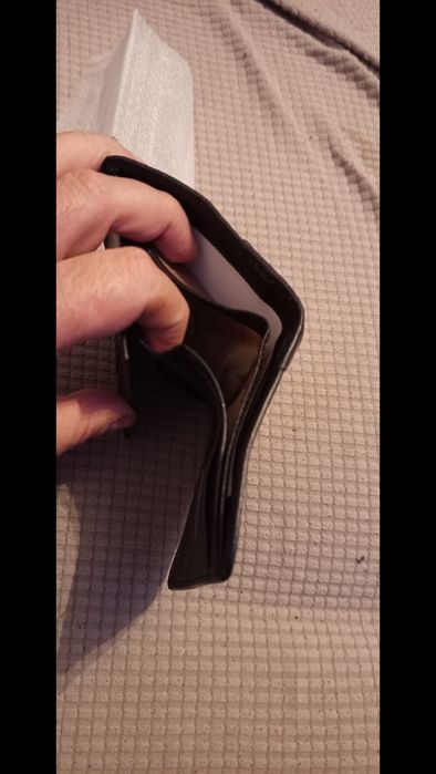 Portofel piele naturala Antifurt RFID