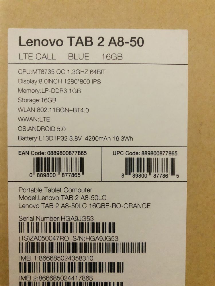 Tableta Lenovo Tab 2