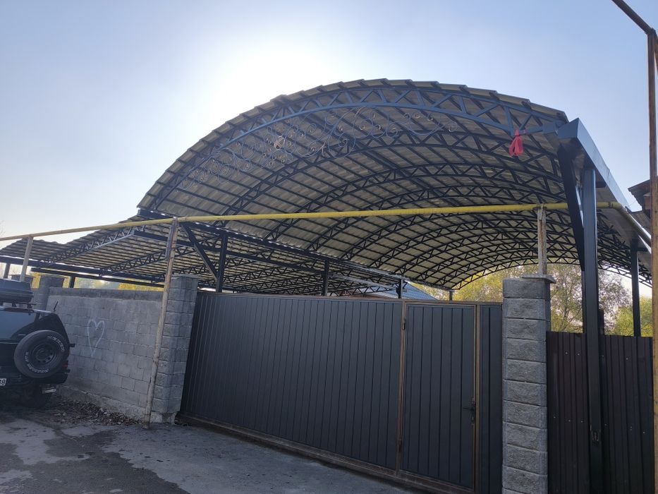 Навесы и ворота под ключ любой сложности