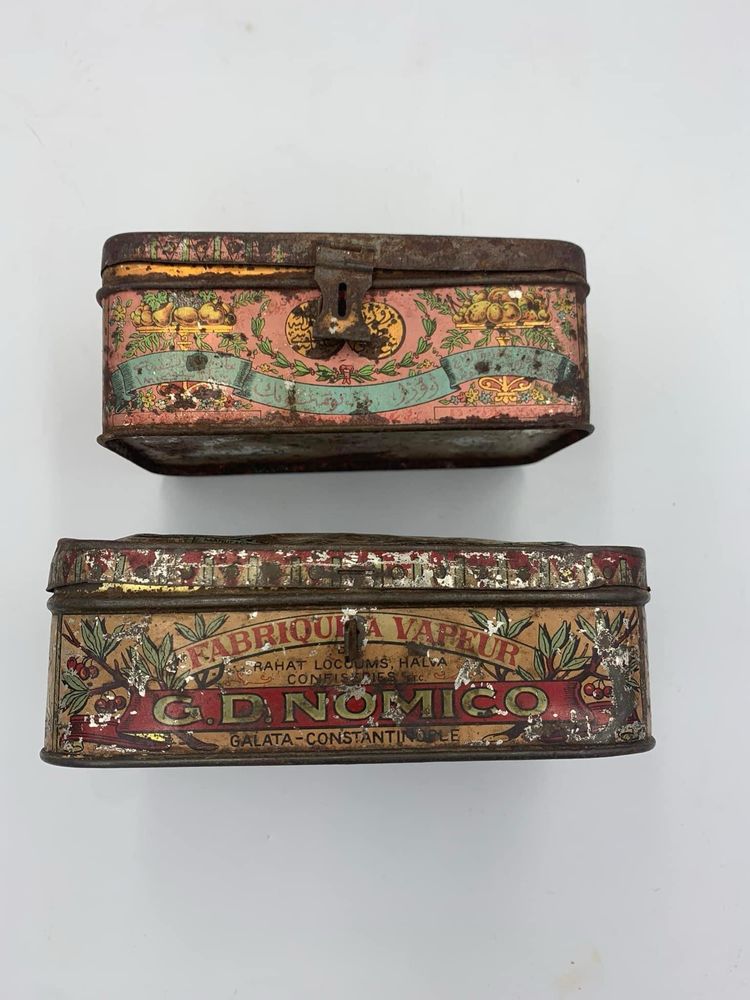 Cutii tabla regaliste anii 1800 rahat halva