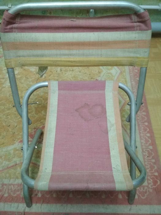 Складной стульчик. Складной табурет. Ссср. Алюминий.