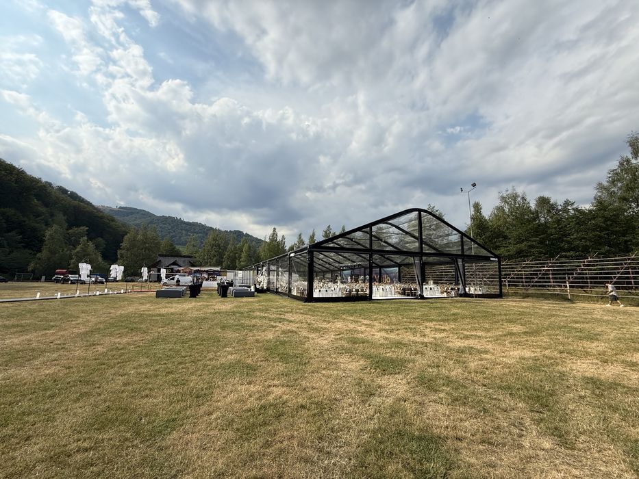 Inchiriez cort nunti mobil varianta PREMIUM  full negru acoperis curb