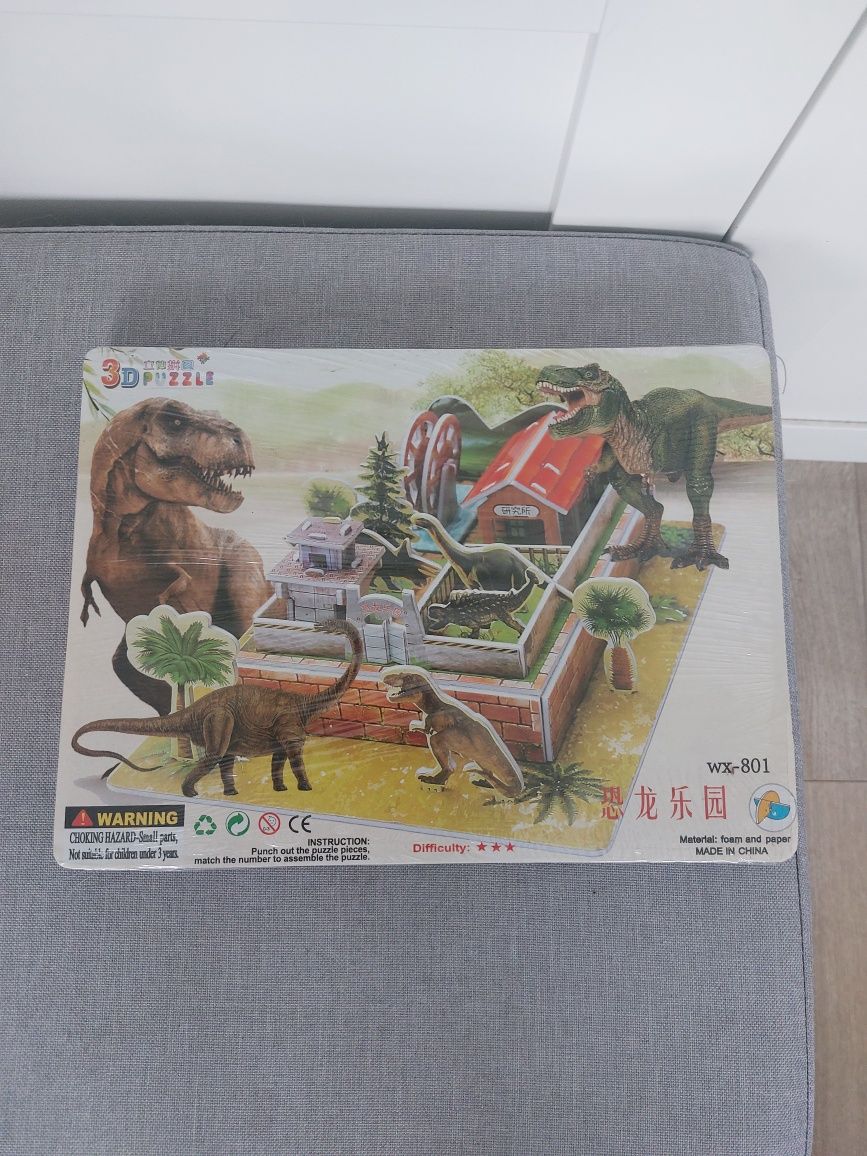 Puzzel 3d dinozauri - 3ani+