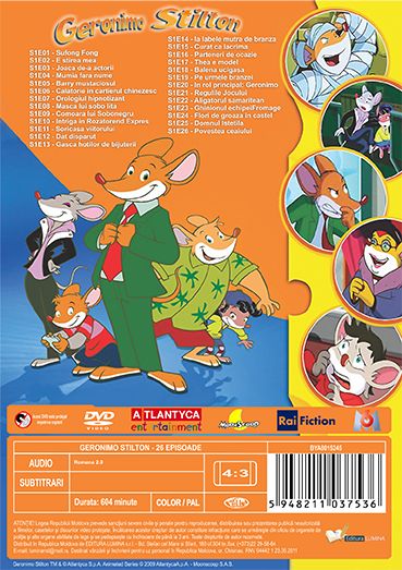 Geronimo Stilton Sezonul 1 - 8 DVD dublate in limba romana