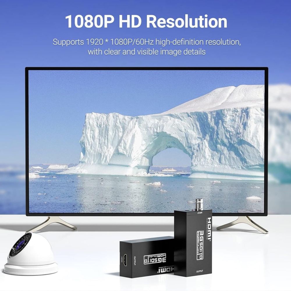 TLEOOSY 1080P SDI Към HDMI Конвертор, Поддържа 3G-SDI/HD-SDI/SD-SDI