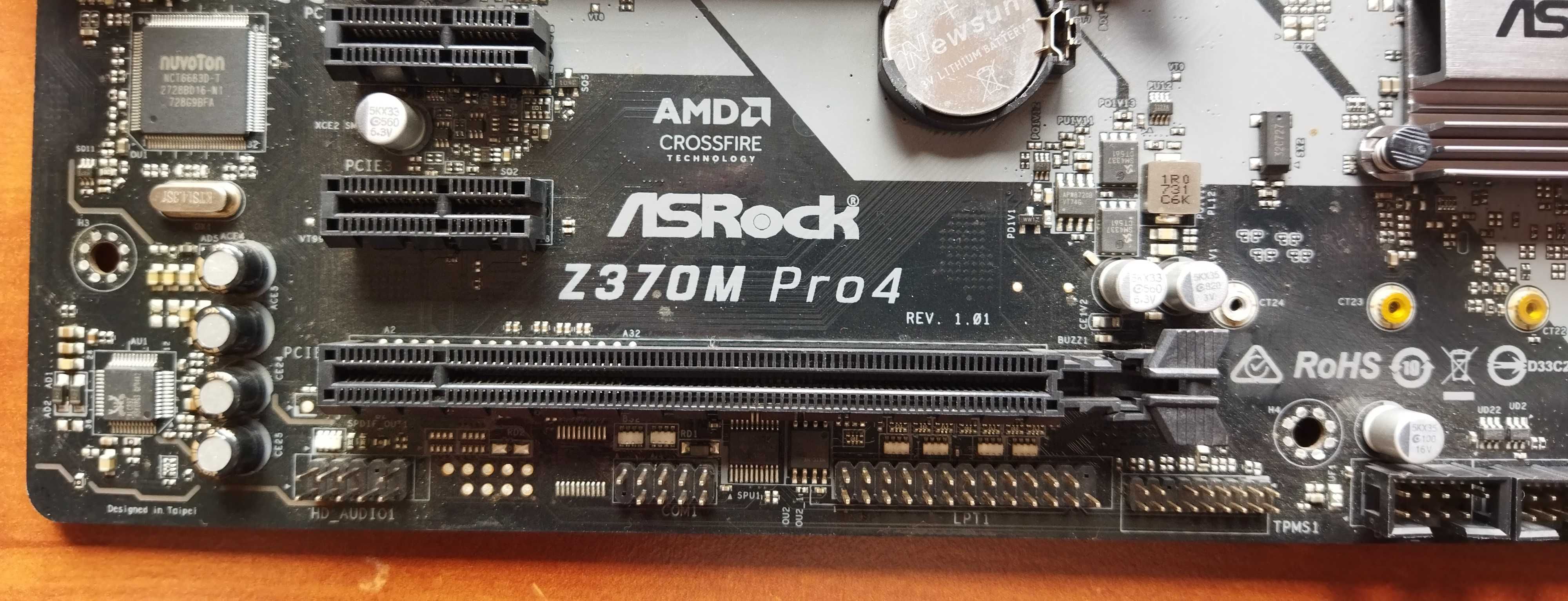 Комплект Дънна платка Asrock Z370M pro4, Процесор i3-8100, 8GB Hynix