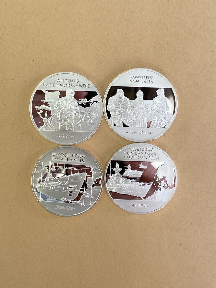 Colectie 4 uncii (monede) argint Germania.  WW2