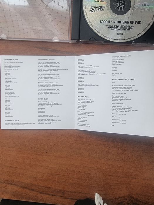 Cd диск Sodom - in the sign of the evil