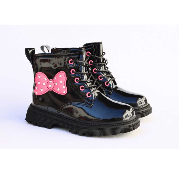 НОВО! Детски зимни лачени боти Black 25-30