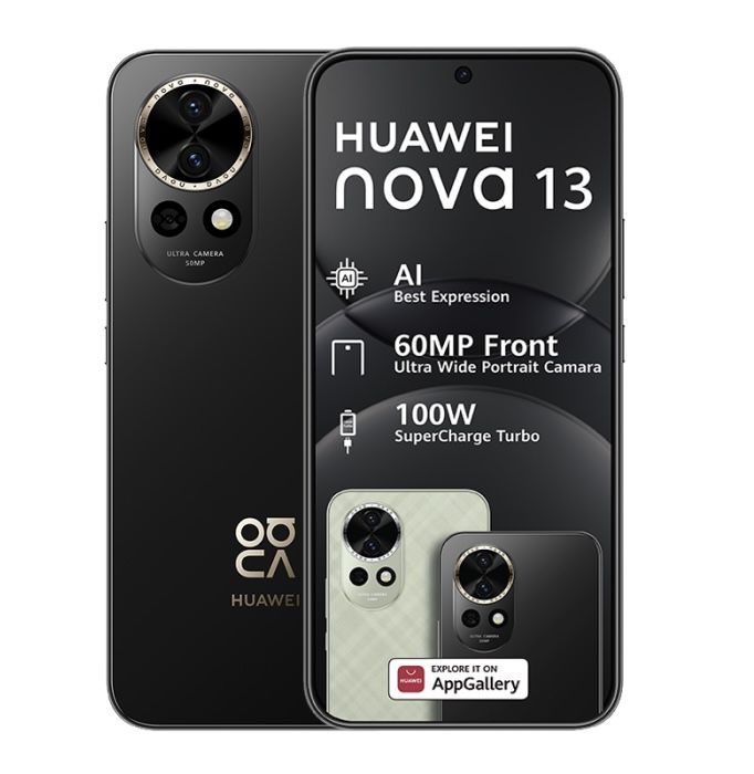 НОВ!!! Huawei nova 13, 12GB RAM, 256GB, Black