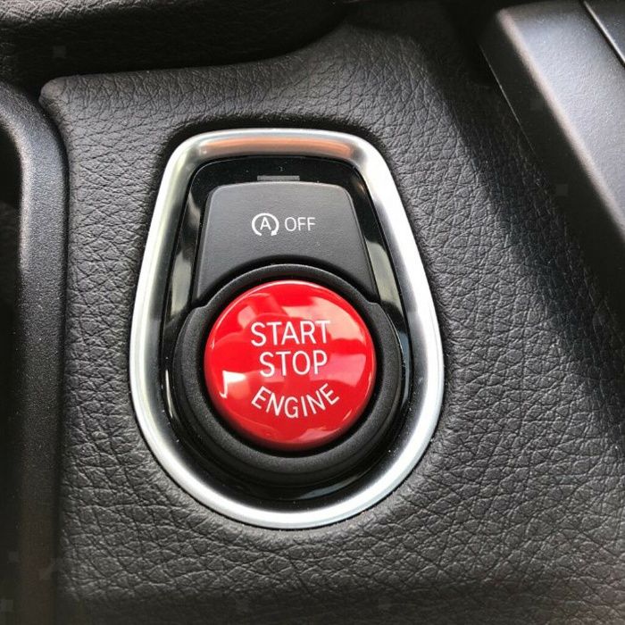 3D Stickere buton Start Stop BMW Rosu F serie F01 F10 F11 F30 F25 F20