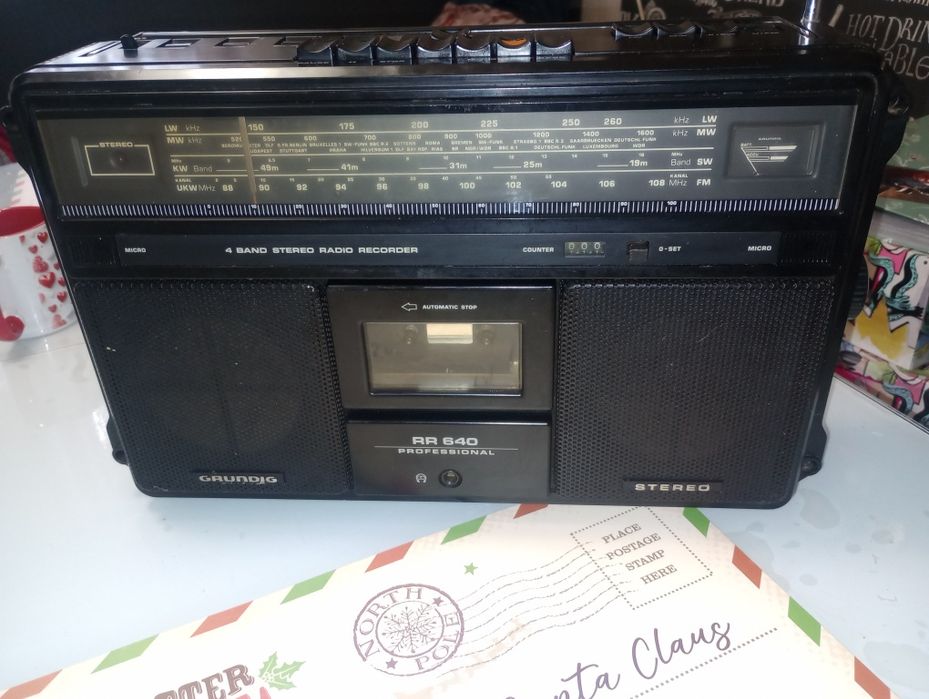 Radiocasetofon stereo Grundig RR640, radio 4 benzi, Antena Satelor