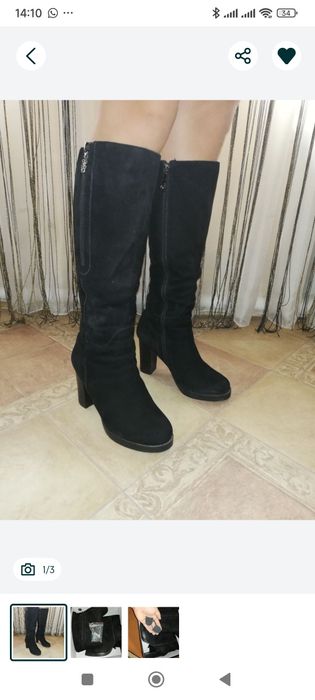 Сапожки замшевые 37 размер