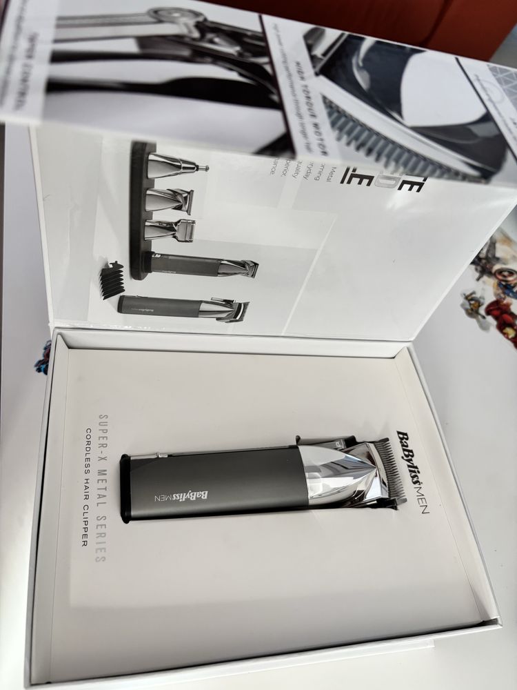 Aparat de tuns si aranjat barba BaByliss E996E, Super-X Metal,12 acces