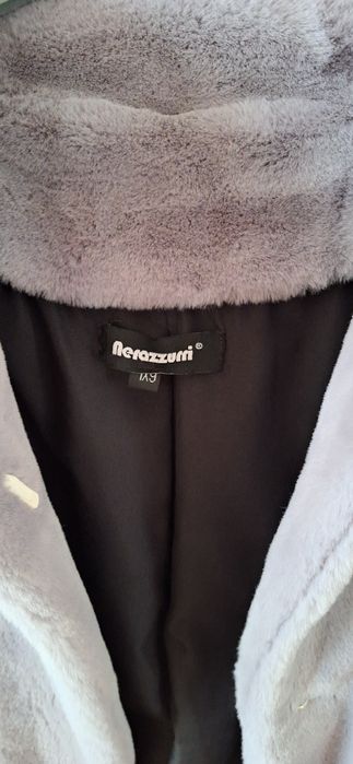 Palton Dama Gri Nou Blană artificială